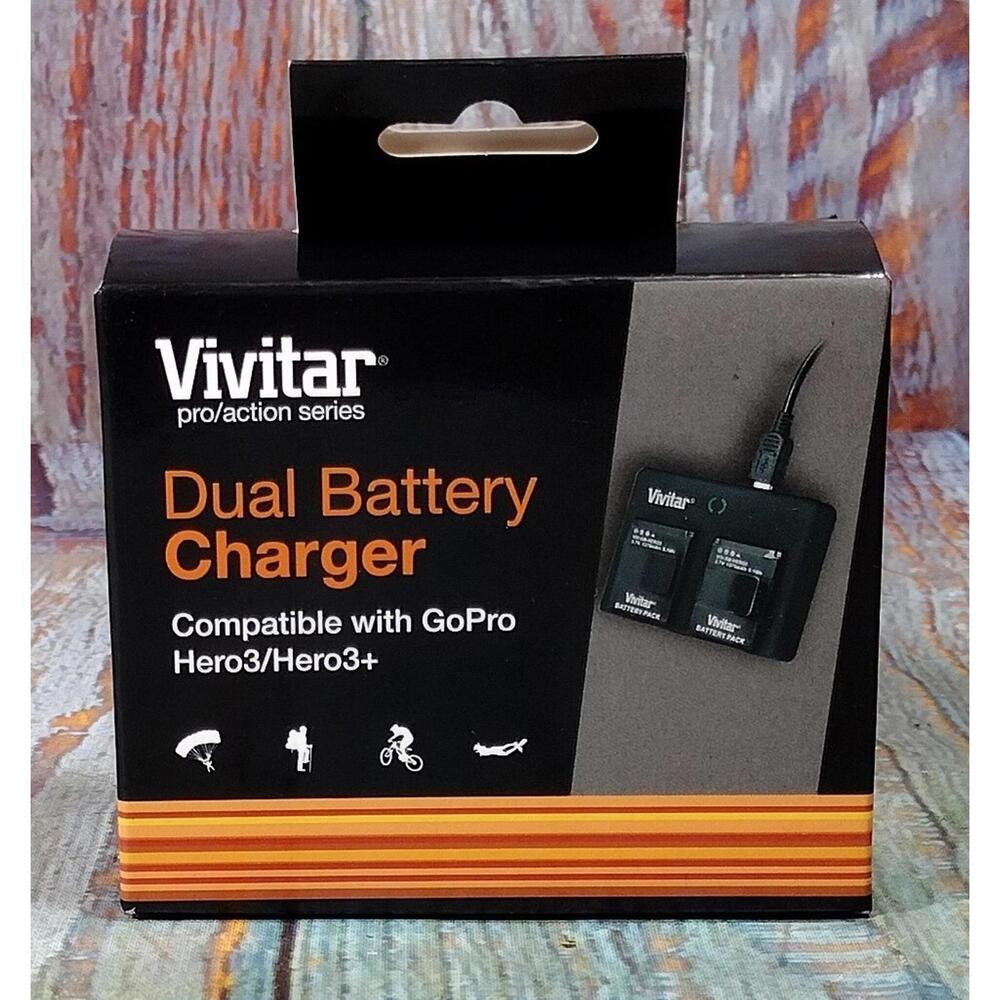 Vivitar Pro/Action Series Dual Battery Charger‎ for GoPro Hero3/Hero3+